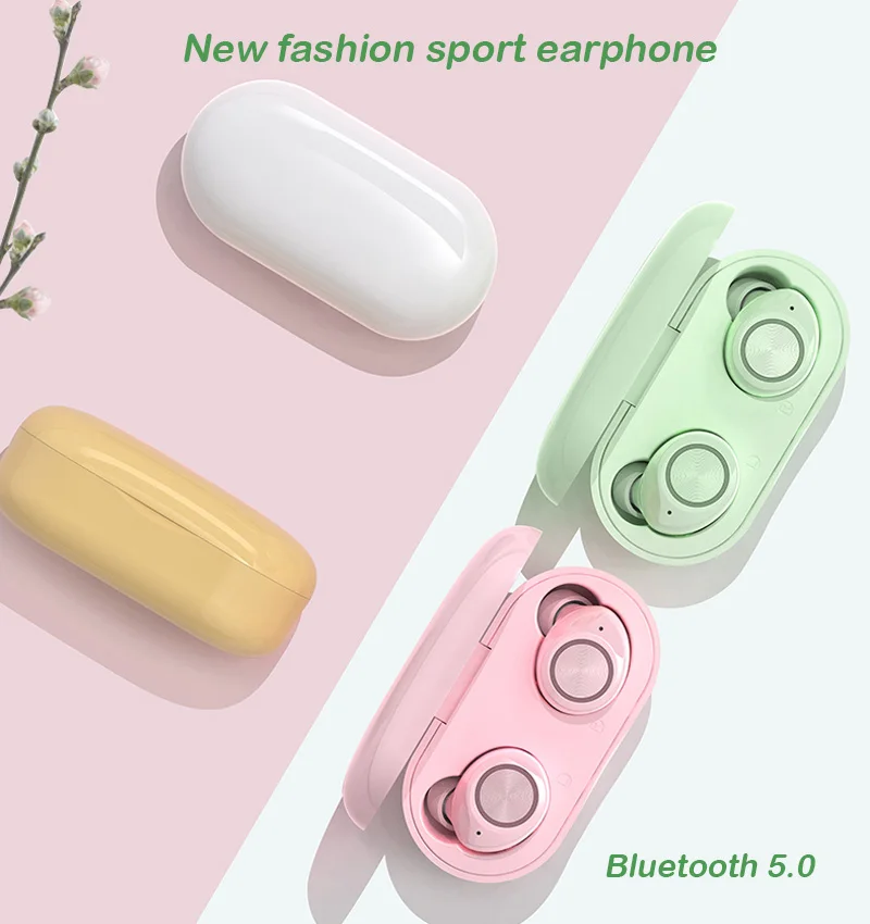 New fashion bluetooth 5.0 earphone mini wireless earbuds tw 60 noise reduction with charging box | Электроника