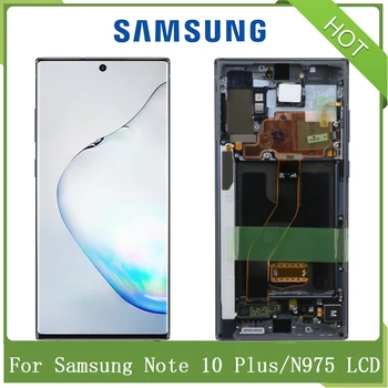 

6.8'' Original SUPER AMOLED LCD For SAMSUNG GALAXY Note10 Plus N975 N9750/DS With Frame LCD Touch Digitizer Assembly Replacement