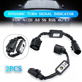 

Dynamic Turn Signal Indicator Left&Right Tail Light LED Taillight Add-on Module Cable Wire Harness For AUDI A6 S6 RS6 4G C7