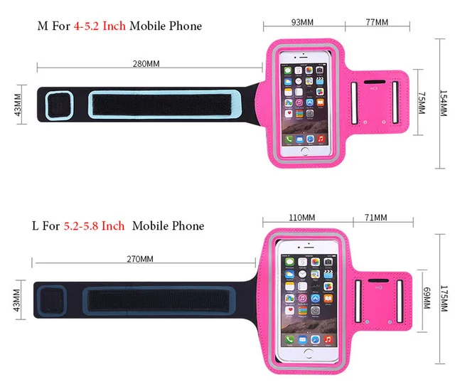 Mobile Phone Waterproof Bag Running Cycling Swim Touch Screen Phones Arm Bag Phone Waterproof Bags Men Women Sports Armbands 6