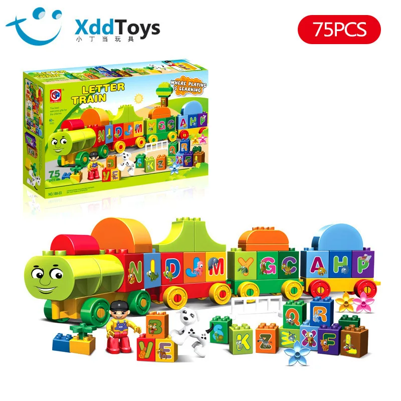 

Compatible LEGO City Train Lettered 75 Block Thomas Large Particles Building Blocks Fight Inserted ENLIGHTEN Educational a Gener
