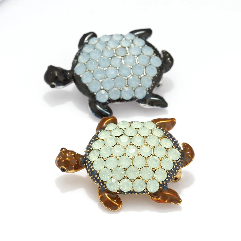 ALLYES большие стразы морская брошь с черепахой булавка для женщин блестящий шарф