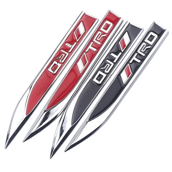 

Car Styling TRD Logo 3D Metal Car Body Side Fender Sticker Emblem Badge Decal For Toyota CROWN REIZ COROLLA Camry VIOS TRD Racin
