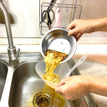 

KitchenAce Disposable Drain Garbage Bag Vegetable&Fruit Drainer Gadgets&Tools Funnel Shape Kitchen Gadget Plastic Soup Separator