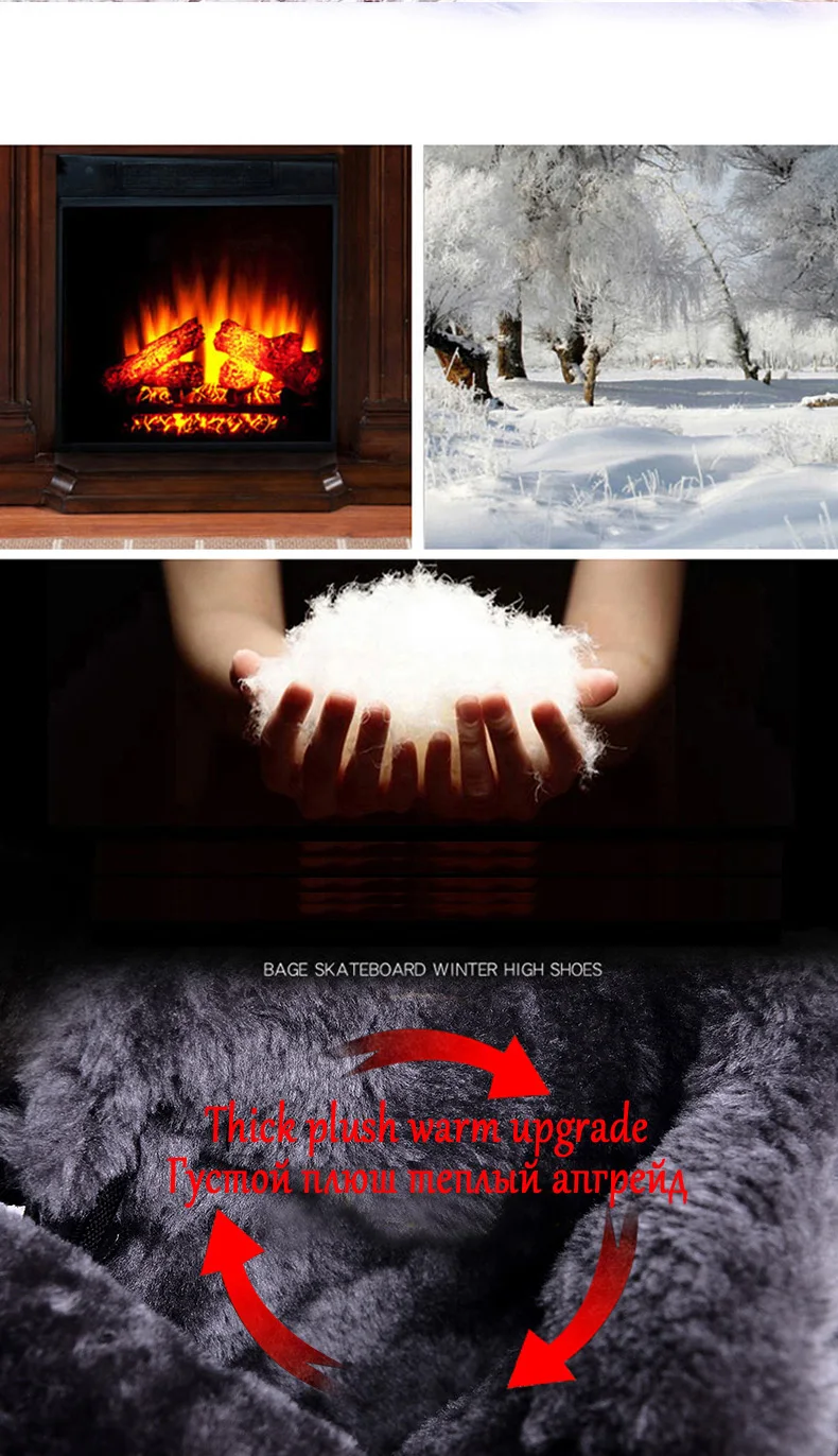 Classic Winter Men Boots Thick Plush Warm Men Snow Boots Outdoor Comfortable Male Basic Work Shoes Waterproof Men Ankle Boots