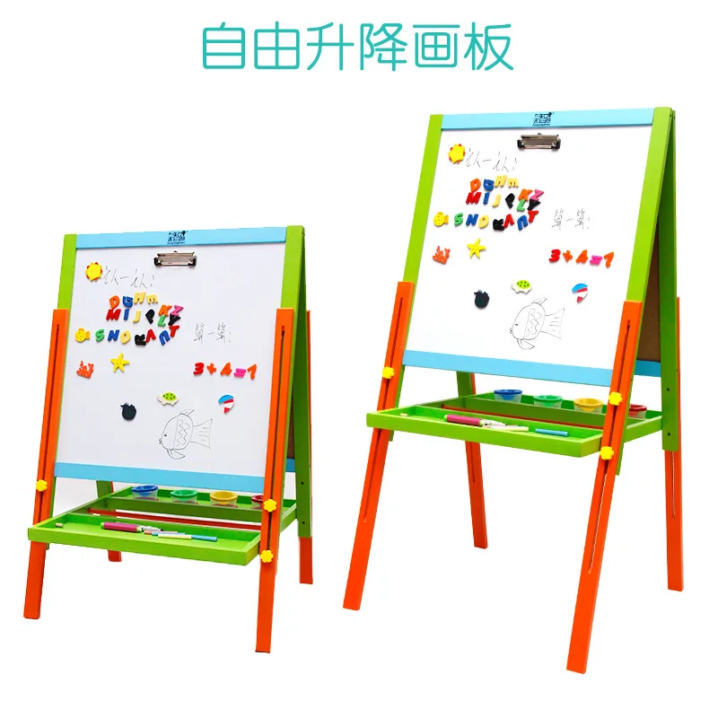 

Children Students Teaching Aids Brains Practice Color Adjustable Double-Sided Magnetic Height Adjustable Drawing Board Fangtongz
