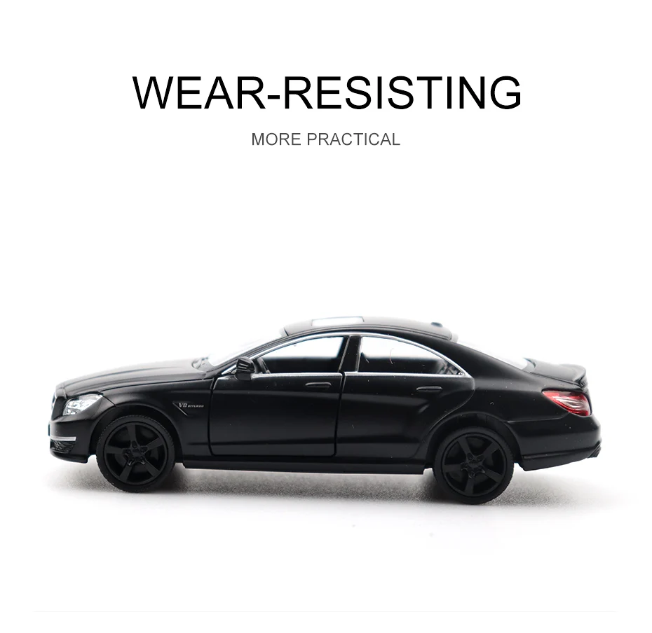 Матовый игрушечный автомобиль Benz Class CLS, высокая имитация литья под давлением, модель Mercedes, коллекция для детей, подарки
