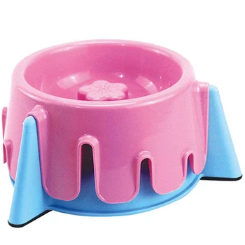 

Big deal Pet Slow Food Feeder Height Adjustable Lovely Cake Shape Durable Multifunction 2 In 1 Pet Bowl 5 Kinds Of Height Pet Do