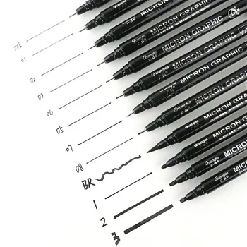 

1pcs New Water Based Brush Markers Different Size Pigment Liner Triangular Fineliner Pens For Art Supplies Stationery
