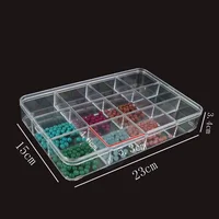 6/12/16/18/24 Grid Jewelry Storage Box Transparent Acrylic Plate Jewelry Display Box Loose Beads Storage Box 1