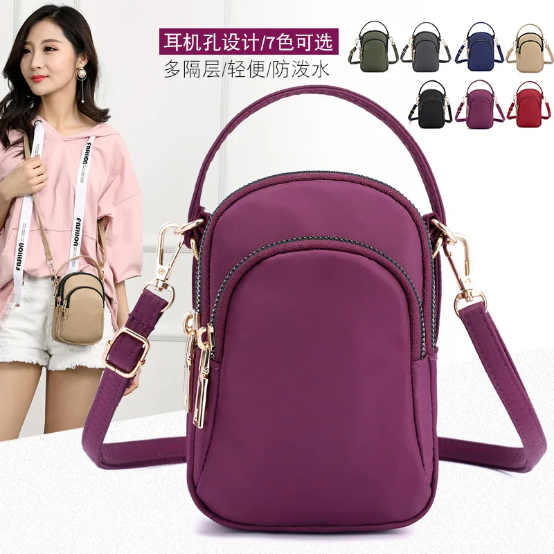 

2019 New Style Summer Mini Small Bag Oxford Canvas Mobile Phone Shoulder WOMEN'S Bag One-Shoulder Handbag
