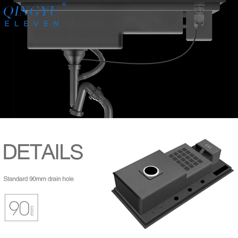 2022 New Nanometer Kitchen Step Sink 