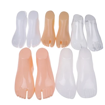 

1 Pair Female Feet Mannequin Model For Foot Thong Style Sandal Shoe Sock Display Nude/Clear/White