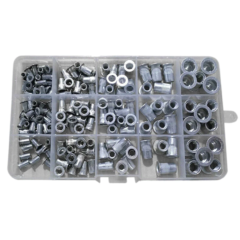 

150Pcs M3 M4 M5 M6 M8 Aluminum Rivet Nut Kit Metric Cap Assort