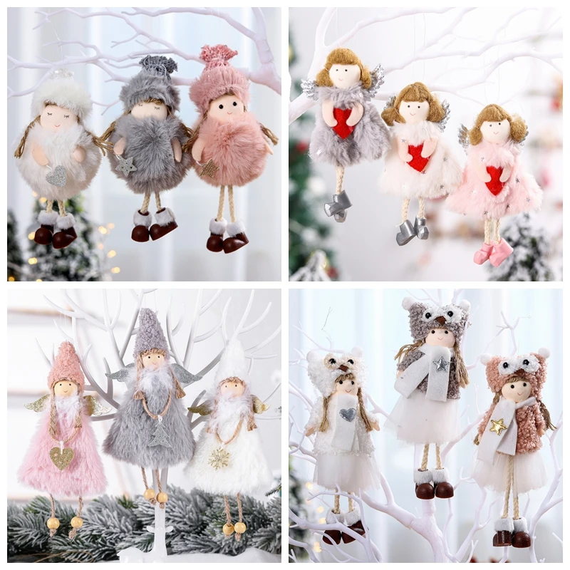 

QIFU Christmas Angel Doll Pendant Merry Chrsitmas Decorations for Home 2022 Christmas Ornaments Navidad Xmas Gift New Year 2023