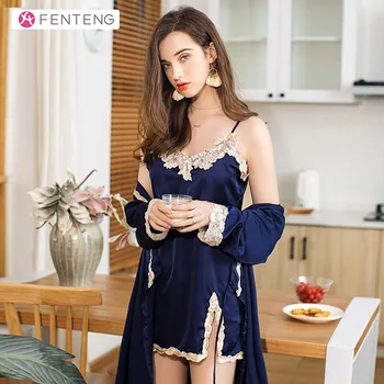 

FENTENG Spring Three Quarters Sleeves Women Suit Homewear Pajama Sleepwear Clothing J98011708
