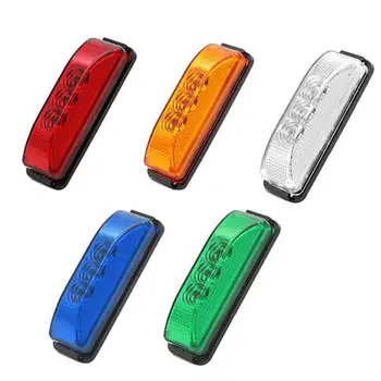 

2pcs 3LED Lights 12V Side Marker Clearance Fish Shape Truck Trailer Light