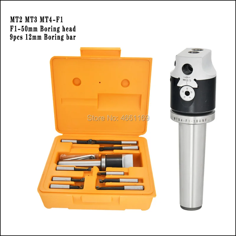 

Kit MT2 M10 MT3 M12 MT4 M16 F1 CNC tool holder 50mm 2-inch fine-tuning boring head 12mm boring bar milling machine boring device