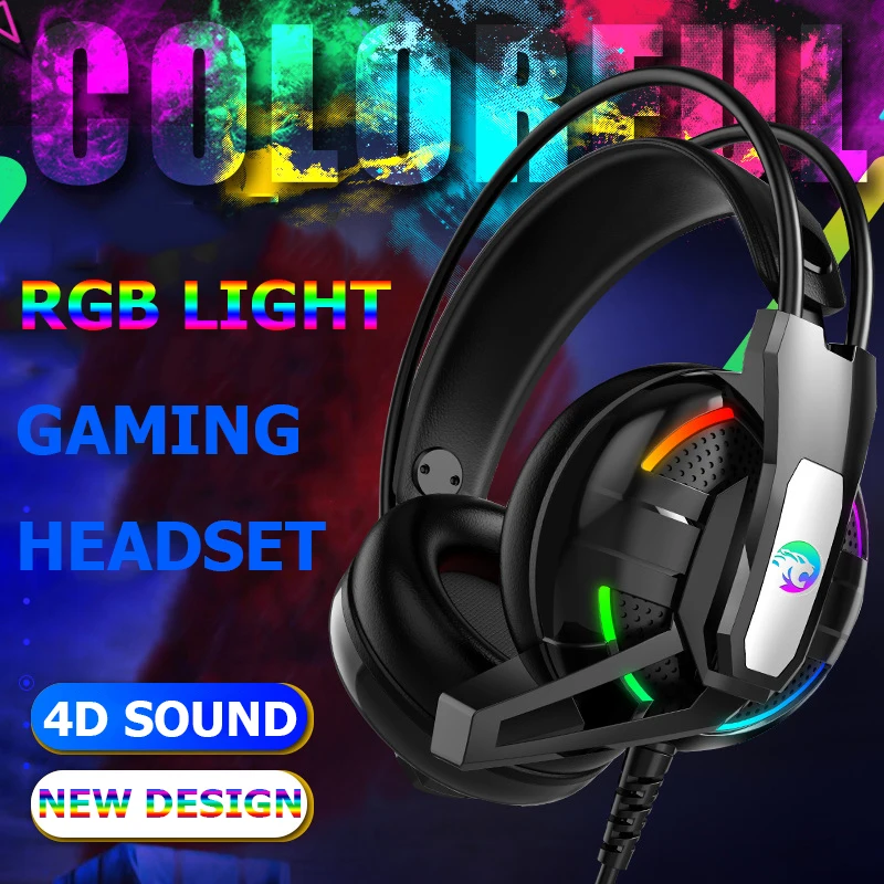 PS4 Игровые наушники 4D стерео RGB светильник наушники видео игровая гарнитура с микрофоном для нового Xbox One/ноутбука/ПК планшета геймера