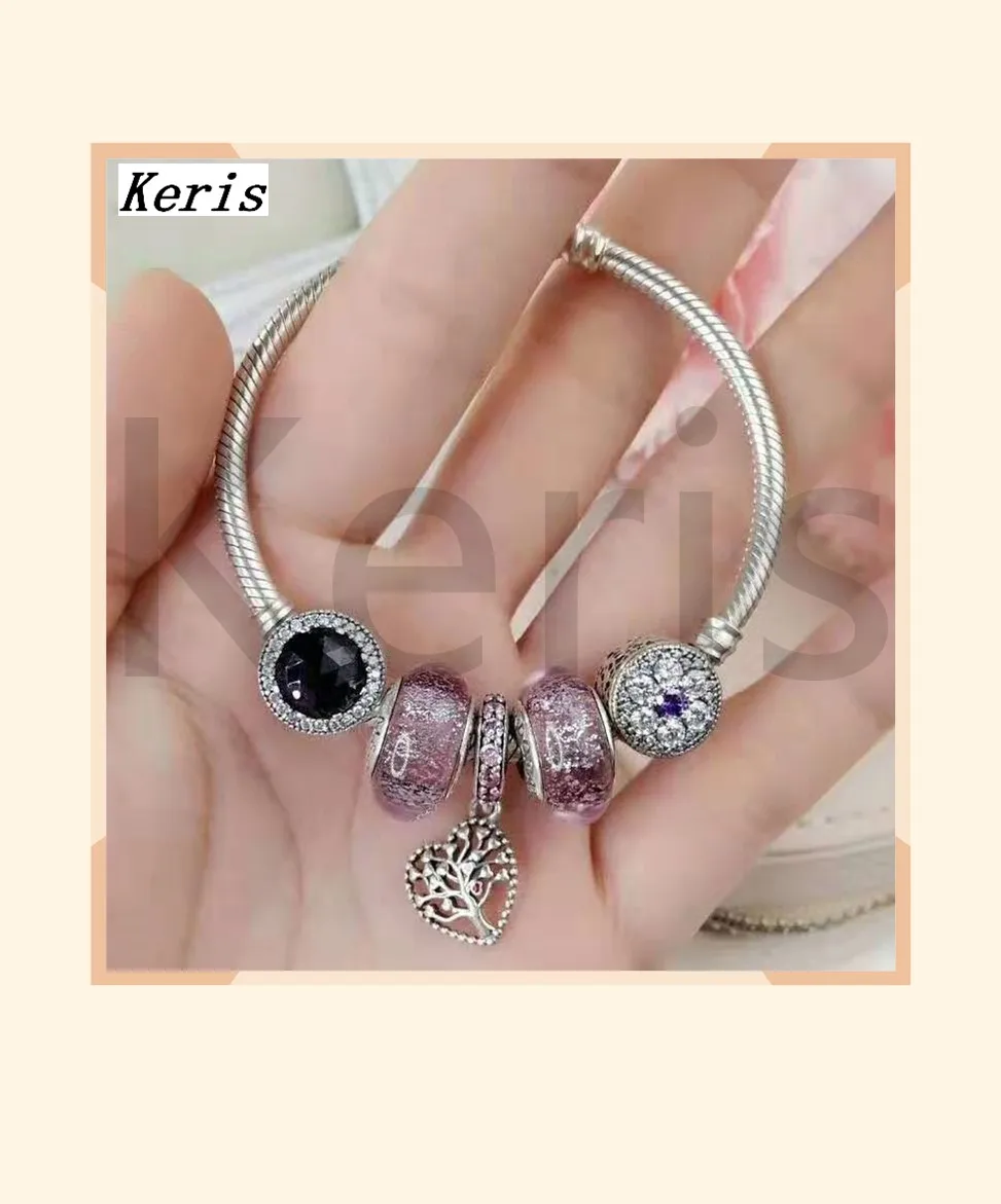 

High Quality Original 1:1 100% Silver Charm Life Tree Pendant String Bracelet Free Delivery