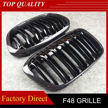 

Left and Right New Arrival ABS Racing Grille For B MW X1 F48 F49 Double Slat Glossy Black Car Styling Front Bumper Grill 2016-IN