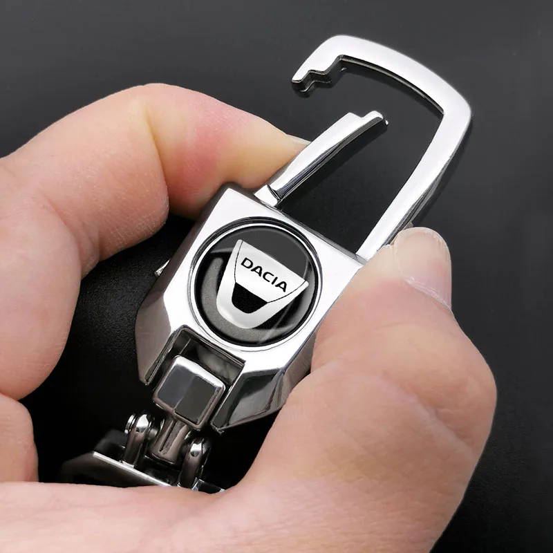 1pcs Car Logo Keyring Auto Keychain Key Trinket Automotive Goods for Dacia Duster Logan Sandero Lodgy Stepwa MCV 2 Accessories
