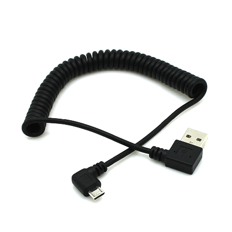 USB кабель для зарядки весна выдвижной для samsung htc LG Синхронизация данных 90 градусов левый угол мужской