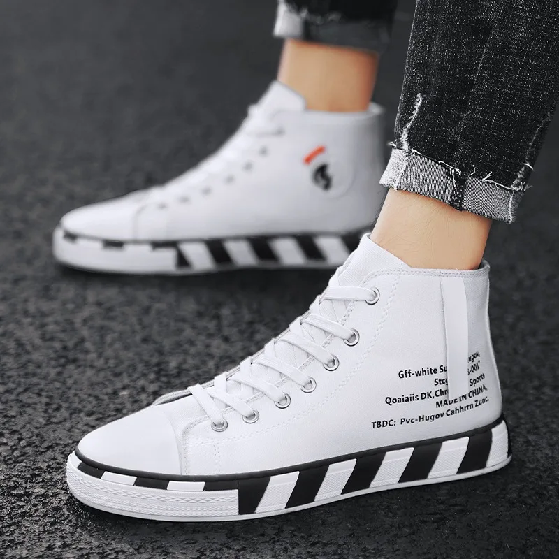 

Canvas Skate Shoes Autumn & Winter Casual Versatile Mid-top MEN'S SHOES 2019 Shoes with Mandarin Ducks Men's Korean-style Fashio