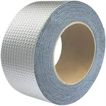 

High temperature resistant waterproof tape aluminum foil thickened butyl tape wall crack roof pipe repair adhesive tape 5cmx5m