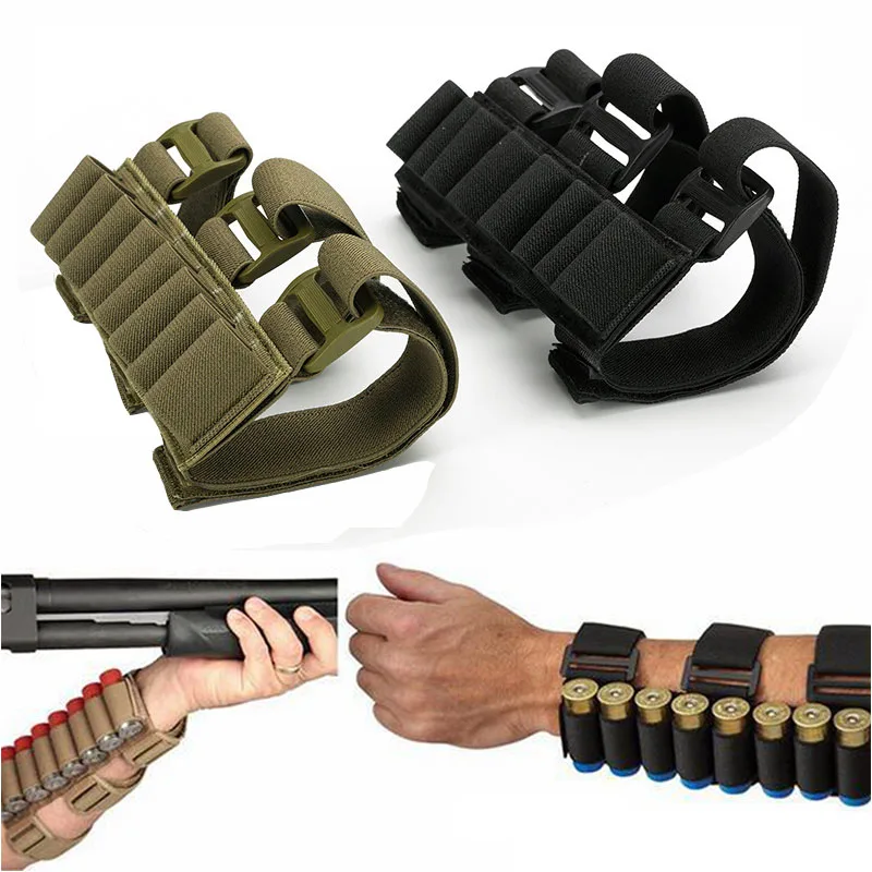 Hunting 8 Rounds Ammo Bag Shells Holster Pouch Arm Band Reload Carrier Airsoft m4 Bandolier Shooter Forearm Sleeve Mag | Спорт и