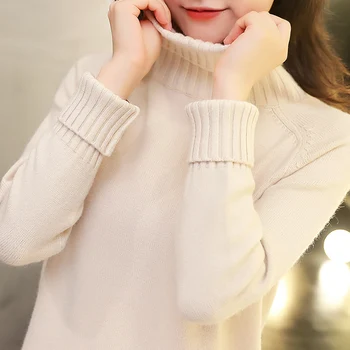 

winter women sweater Turtleneck Fashion Autumn Cashmere Kint Sweater Solid Slim Sexy Pullovers Coat Female Blouse Knit Sweater