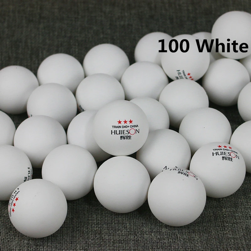 Huieson шарики для настольного тенниса 3 звезды D40+ 2,8 г мяч для пинг-понга 50 100 шт. материал ABS пластик настольные тренировочные мячи 2 цвета - Цвет: White 100