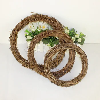 

Christmas Natural Rattan Wreath DIY Christmas Wedding Decoration Garland Material for Home Wedding Door Wall decoration