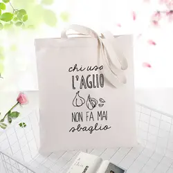 Итальянская Холщовая Сумка-тоут, сумка для покупок, сумка для ежедневного использования, текст, сделай сам, Пользовательский логотип, эко