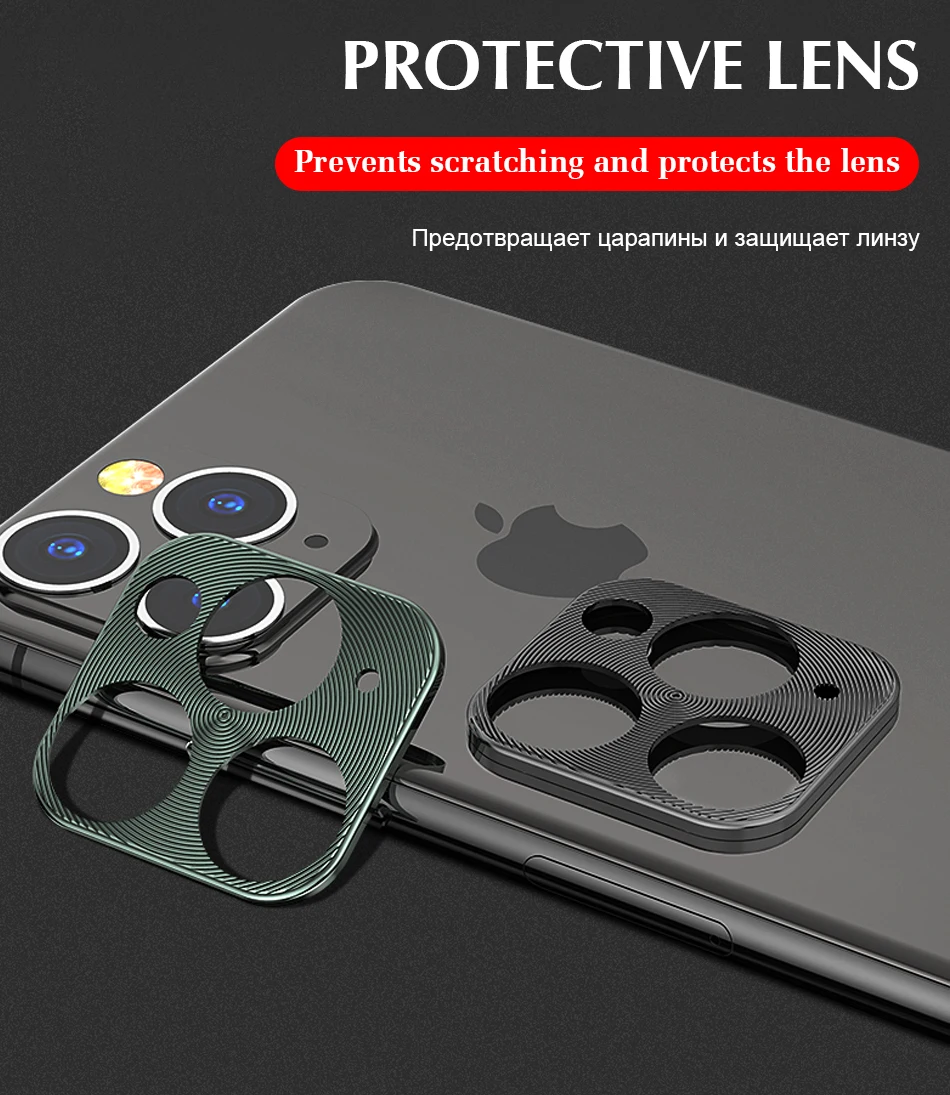 Роскошный металлический защитный чехол для IPhone 11 Pro X XR XS Max 6 6s 7 8 Plus Защитная пленка для объектива