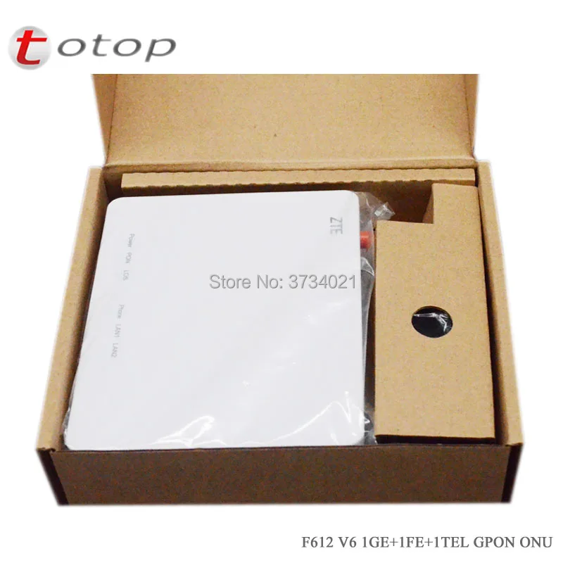 Orinigal ZTE F612 GPON ONU 1GE + 1FE ethernet 1 голосовой оптический сетевой терминал V6 версия