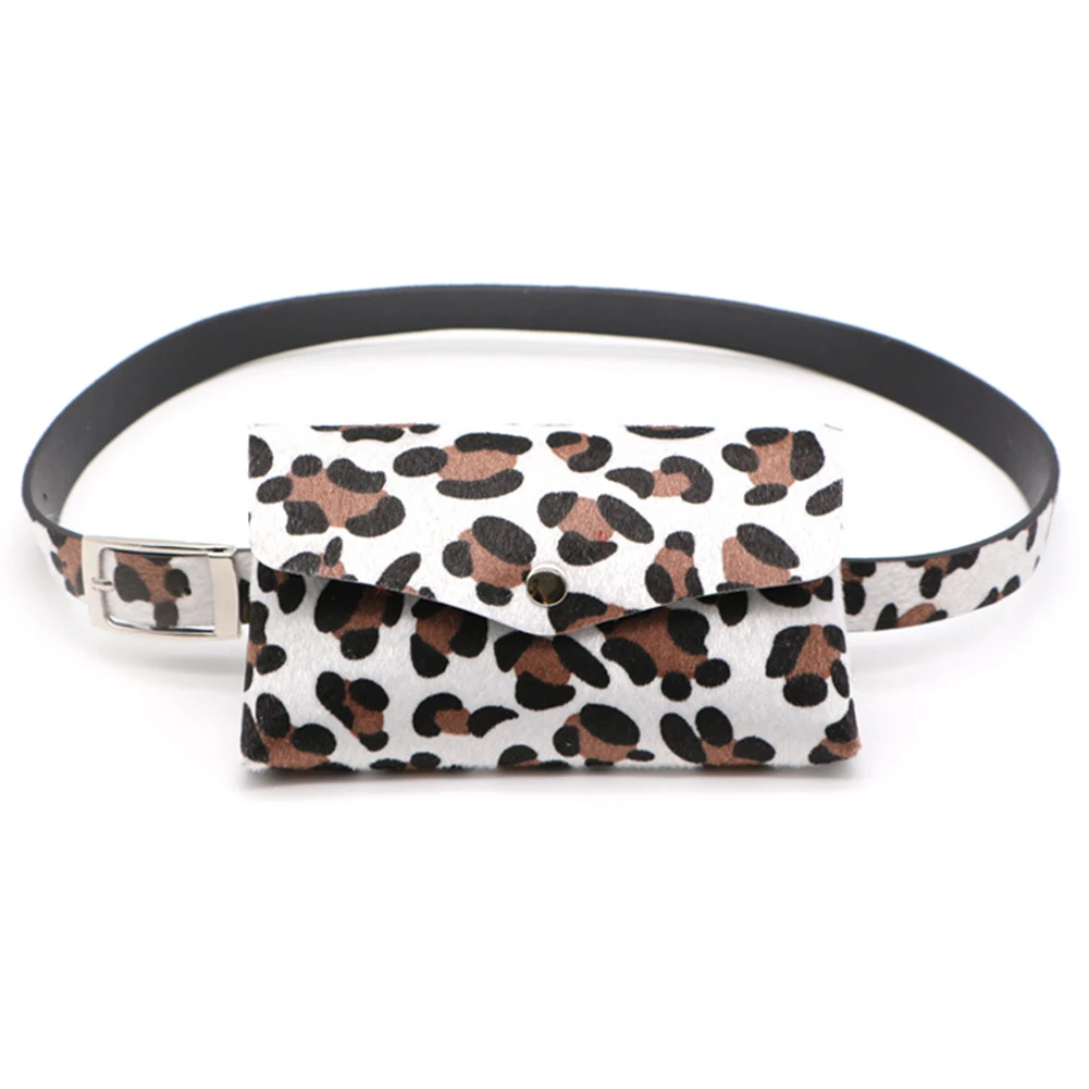 

Women Outdoor Detachable Belt Adult Waist Pack Travelling Purse Belly Faux Leather Casual Mobile Phone Fashion Leopard Print