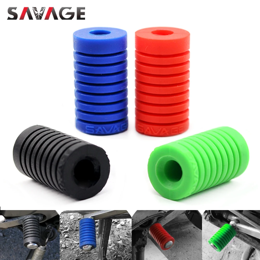 Universal Foot-Operated Left Shift Lever Foot Pad Pedal Toe Peg Cover Motorcycle Accessories Silica Gel Black/Blue/Red/Green