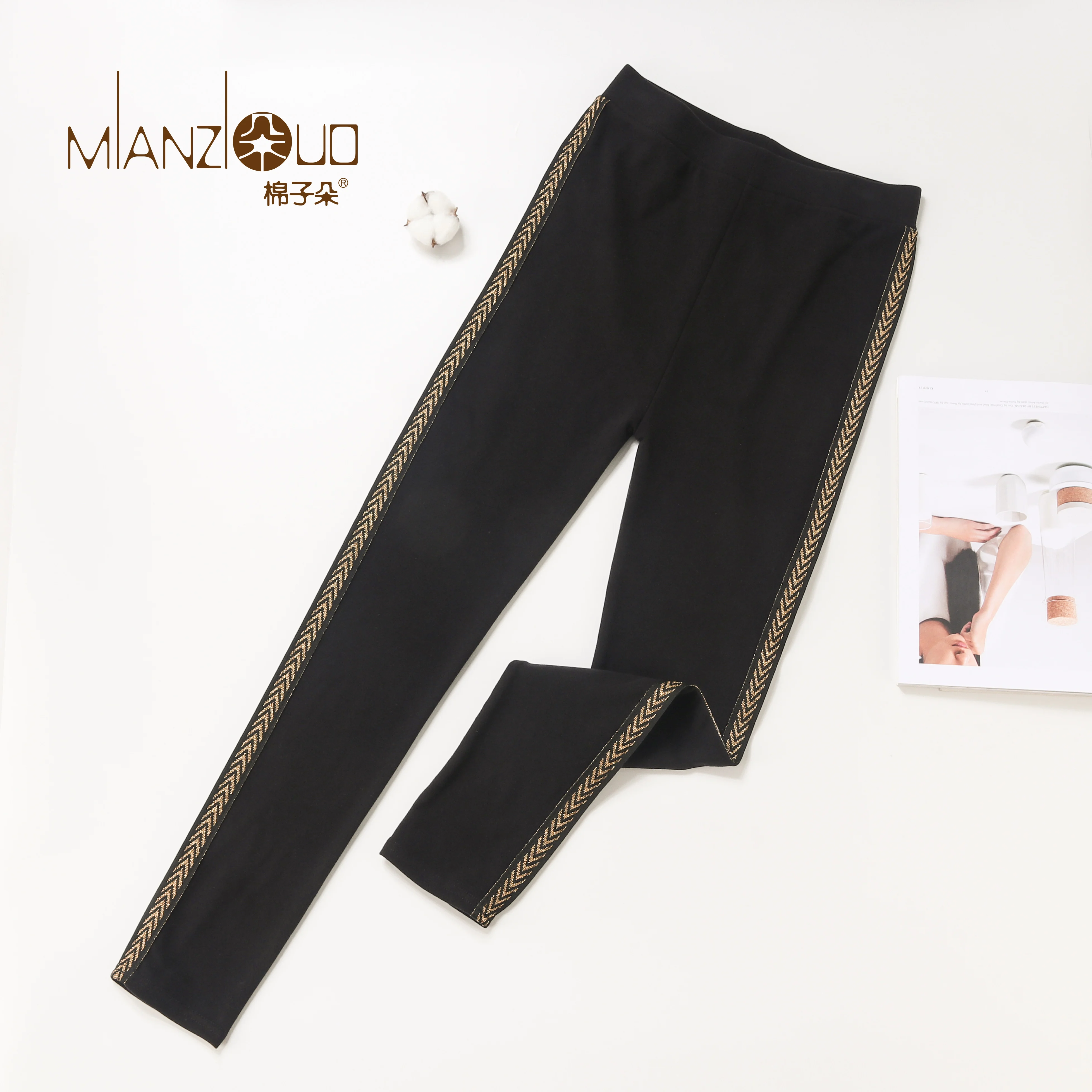 Mianziduo/ новые модные женские осенние и зимние эластичные и качественные плотные бархатные брюки теплые леггинсы