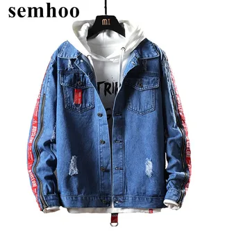 

spring new 2020 casual jeans overcoat jacket long sleeves Korean version men's fashion tops