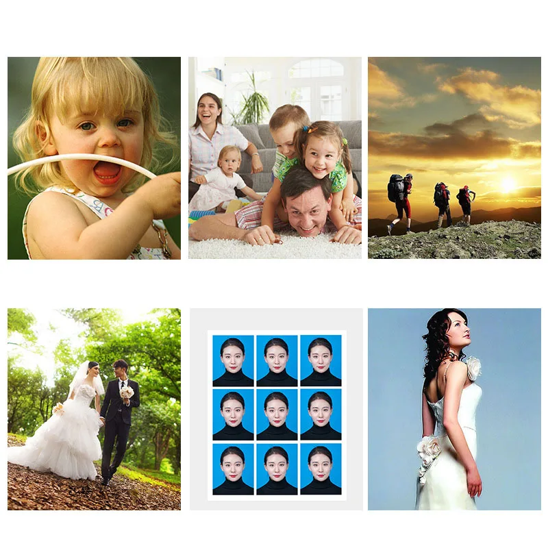 크리스탈 프린터 인화지, 흰색 가방, A3 컬러 페이지, A4 잉크젯 인쇄 인화지, 방수 40 광택 용지, 230g