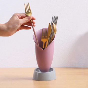 

Home Spoon Fork Stable Modern Kitchen Countertop Drying Rack Chopsticks Holder Disassemble Multifunctional Utensil Easy Clean