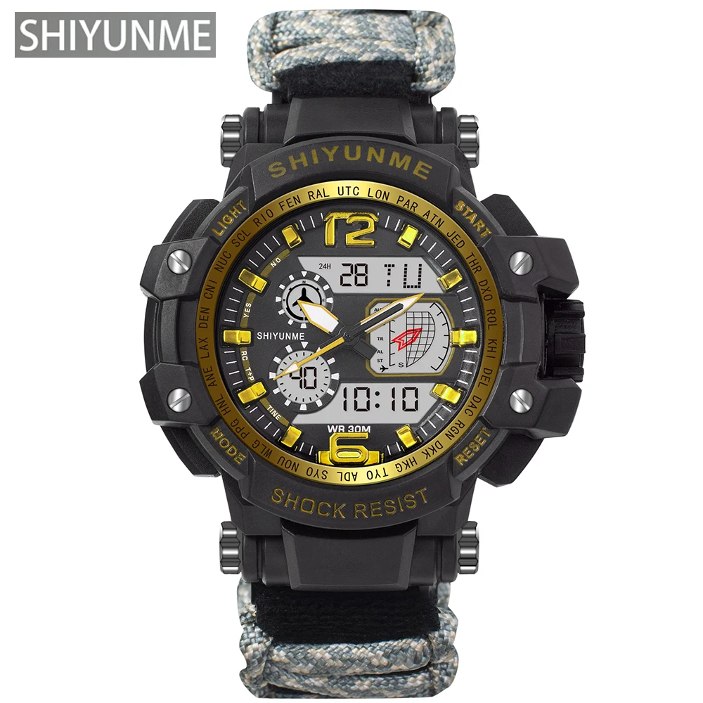 

Compass Thermometer Emergency kit Men's Military Army Watch G Style Shock Men Watches Sport Watch LED Digital 30M Waterproof Casual Watch Male Clock relogios masculino Watch relojes