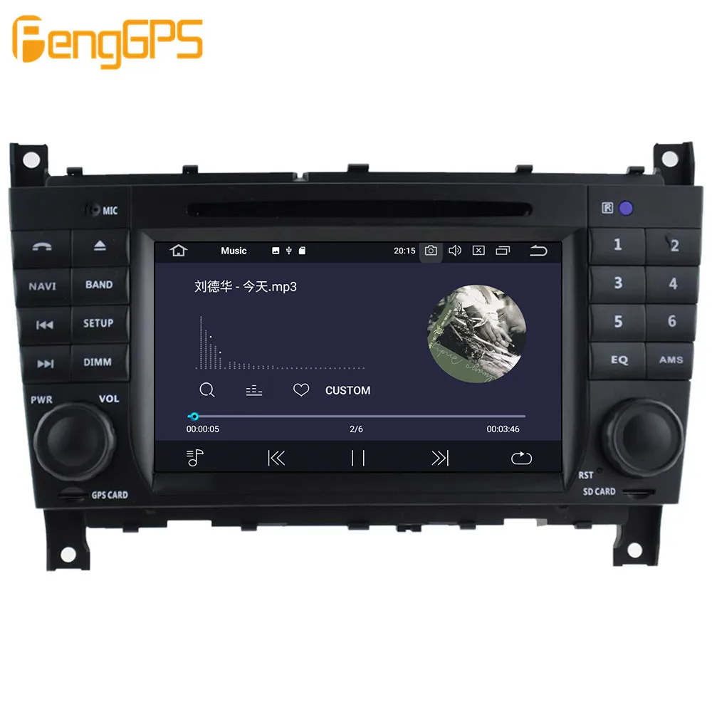 Android 9,0 4+ 64 Гб Встроенный DSP Автомобильный мультимедийный dvd-плеер gps радио для Mercedes/Benz W203 W209 W219 a-класс A160 gps-навигация