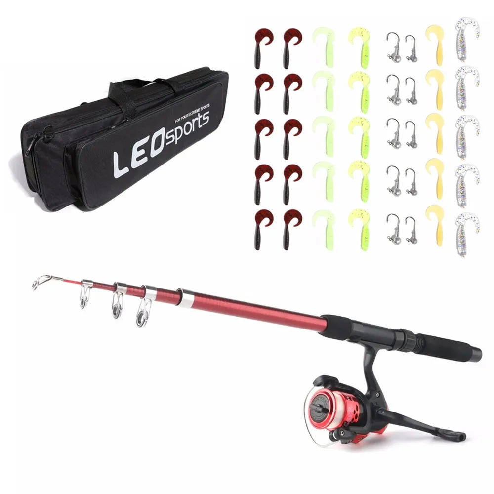 1,5 м-3,0 м набор рыболовных удочек, комбинированный набор, Супер жесткий карбоновый рыболовный полюс, спиннинговые Катушки с леской, приманки, идеально подходят для детей, начинающих