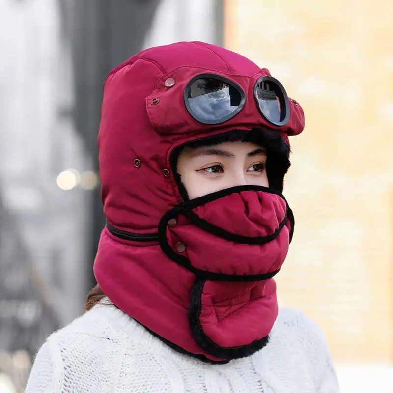 Зимняя трапециевидная армейская шапка ветрозащитные очки теплая камуфляжная маска ушные щитки для спорта на открытом воздухе для прогулок на лыжах охотничья шляпа
