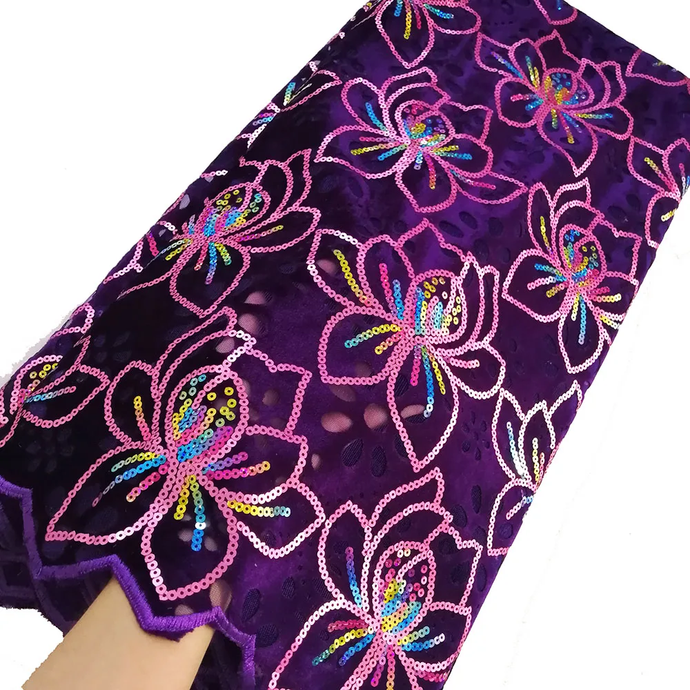 Purple lace fabric-50777 (3)