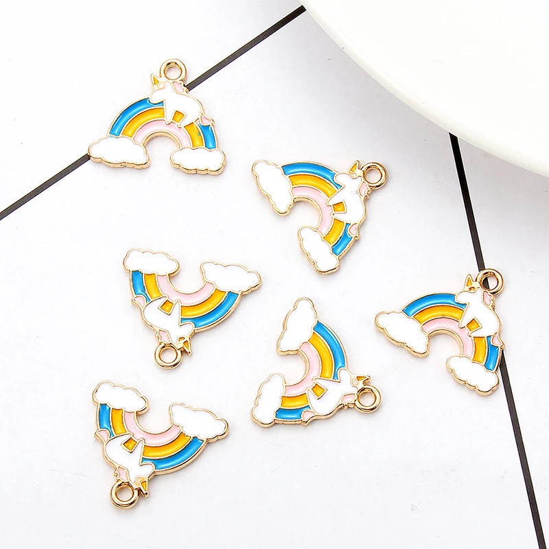 10 шт. хит продаж модная подвеска в виде радужного облака Модный милый браслет DIY