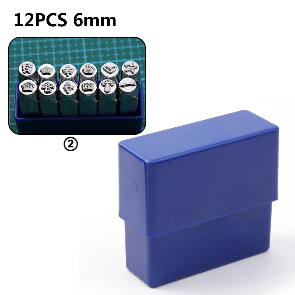 £16.96 12pcs 6mm Different Stamping Patterns Steel Leather Stamping Punch