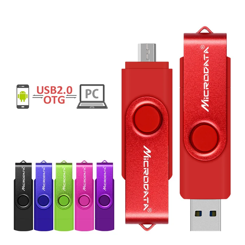 Металлический OTG флеш-накопитель 64 Гб 2 в 1 флэш-память usb 8 ГБ флэш-накопитель 16 32 128